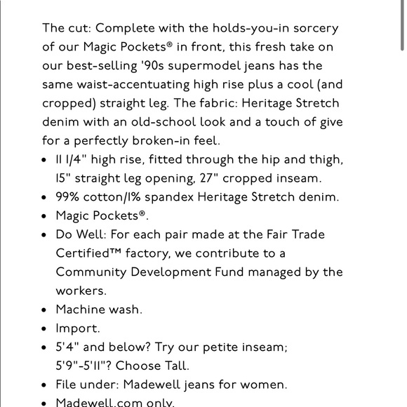 The Perfect Vintage Straight Crop Jean in Lunar Wash - Picture 5 of 13